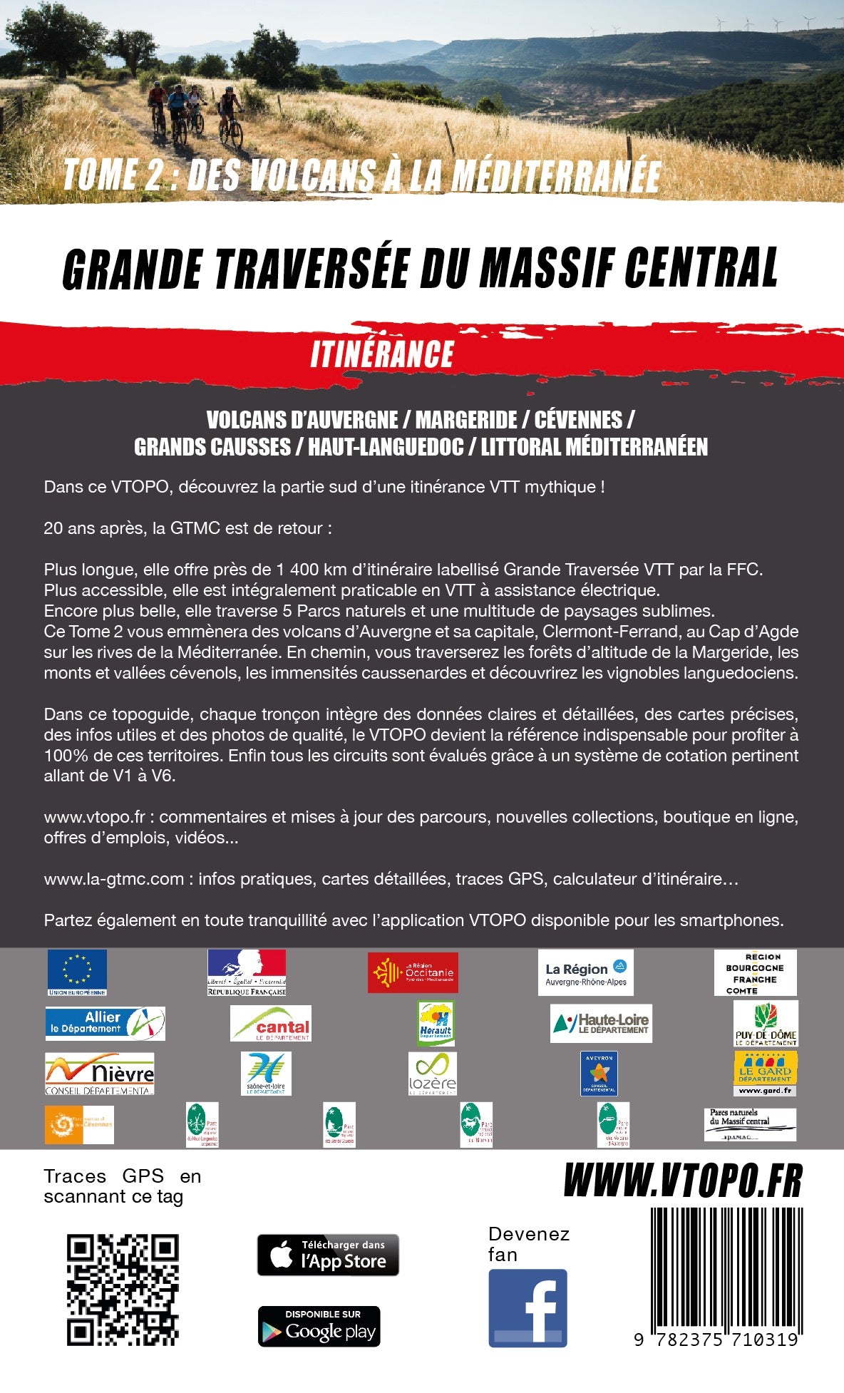 VTOPO VTT Itinérance Grande Traversée du Massif Central - Tome 2